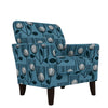 Arya Transitional Flared Arm Armchair - Blue Tulip