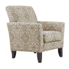 Gould Transitional Button-Tufted Armchair - Barley Damask