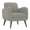 Kremmling Mid-Century Modern Armchair - Espresso Legs - Dove Gray Linen