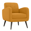 Kremmling Mid-Century Modern Armchair - Espresso Legs - Mustard Yellow Linen