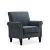 Kiara Traditional Armchair - Medium Blue Velour