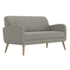 Mondy Mid-Century Modern Lace-Tufted Sofa-Natural Legs - Dove Gray Linen