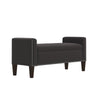 Arron Transitional Bench Storage Ottoman - Charcoal Chenille