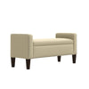 Arron Transitional Bench Storage Ottoman - Barley Tan Textured