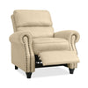 Cortez Push Back Recliner - Tan Faux Leather
