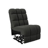 Jazmin Modular Wall-Hugger Armless Recliner Chair - Gray Microfiber