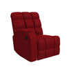 Jazmin 2-Position Left-Arm Wall Hugger Storage Reclining Chair - Red Microfiber