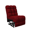 Jazmin Modular Wall-Hugger Armless Recliner Chair - Red Microfiber