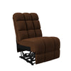 Jazmin Modular Wall-Hugger Armless Recliner Chair - Brown Microfiber