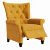 Kursi Diamond Button-Tufted Pushback Recliner - Mustard Gold Velvet