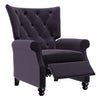 Kursi Diamond Button-Tufted Pushback Recliner - Aubergine Purple Velvet