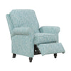 Chester Hill Rolled Arm Pushback Recliner - Blue Coral