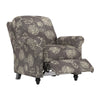 Chester Hill Rolled Arm Pushback Recliner - Charcoal Floral
