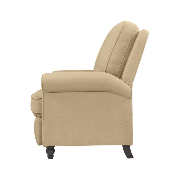 Chester Hill Transitional Rolled Arm Pushback Recliner