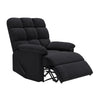 Cheraw Biscuit-Tufted Wall Hugger Recliner - Black Microfiber