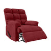 Cheraw Biscuit-Tufted Wall Hugger Recliner - Red Microfiber