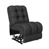 Gresham Modular Wall Hugger Armless Recliner Chair - Dark Gray Velour