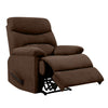 Ouray Baseball-Stitch Wall Hugger Recliner - Brown Microfiber