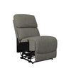 Knob Hill Bustle-Back Armless Wall-Hugger Recliner - Warm Gray Chenille