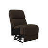 Knob Hill Bustle-Back Armless Wall-Hugger Recliner - Chocolate Brown Chenille
