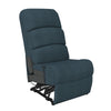 Kappel Wall Hugger Stitched-Back Armless Recliner - Medium Blue Velour