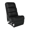 Kappel Wall Hugger Stitched-Back Armless Recliner - Black PU