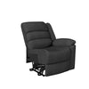 Kappel Right-Arm Wall Hugger Recliner with Stitched-Back Cushion - Dark Gray Velour