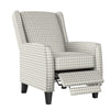 Huddleston Pushback Recliner - Gray Houndstooth Linen