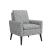 Allyson Mid-Century Modern Small Space Accent Armchair - Gray & Cream Honeycomb