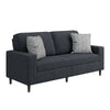 Copeland Upholstered Small Space Sofa with 2 Accent Pillows - Charcoal Gray Corduroy