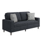 Copeland Upholstered Small Space Sofa with 2 Accent Pillows