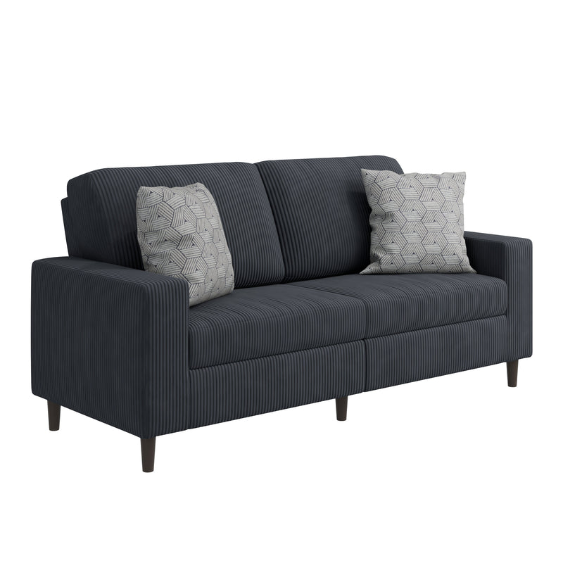 Prestwick Upholstered Small Space Sofa with 2 Accent Pillows