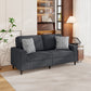 Copeland Upholstered Small Space Sofa with 2 Accent Pillows