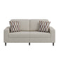 Copeland Upholstered Small Space Sofa with 2 Accent Pillows