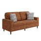 Copeland Upholstered Small Space Sofa with 2 Accent Pillows