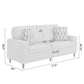 Copeland Upholstered Small Space Sofa with 2 Accent Pillows