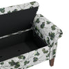 Wallen Traditional Rolled Arm Storage Bench Ottoman