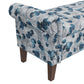 Wallen Traditional Rolled Arm Storage Bench Ottoman