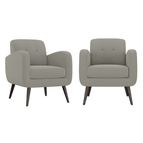 Kremmling Mid-Century Modern Lace-Tufted Armchairs (Set of 2)