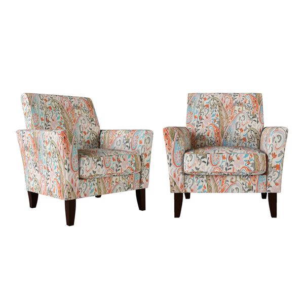 Arya Transitional Flared Arm Armchairs (Set of 2)