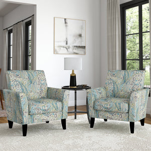 Arya Transitional Flared Arm Armchairs (Set of 2)