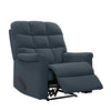 Hertwick Tufted Back Extra Large Wall Hugger Recliner - Medium Blue Velour