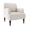 Schauer Transitional Upholstered Armchair - Linen Red Stripe