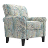Mosher Traditional Rolled Armchair - Multi Sky Blue Paisley
