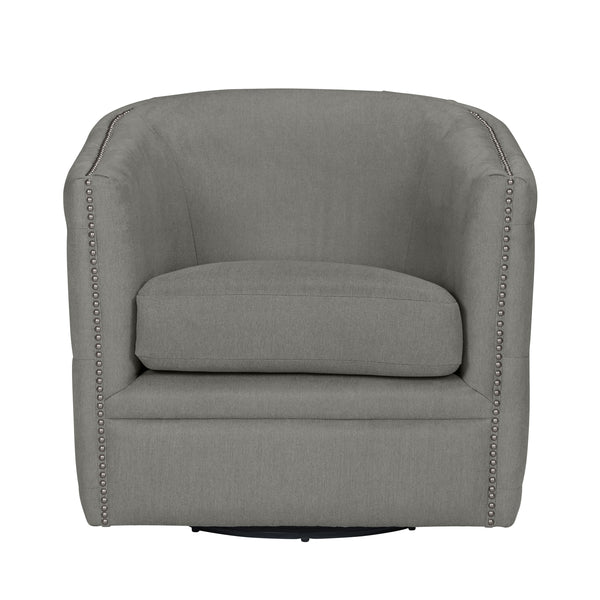 Tolkin Button-Tufted Swivel Club Chair