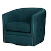 Tolkin Button-Tufted Swivel Club Chair