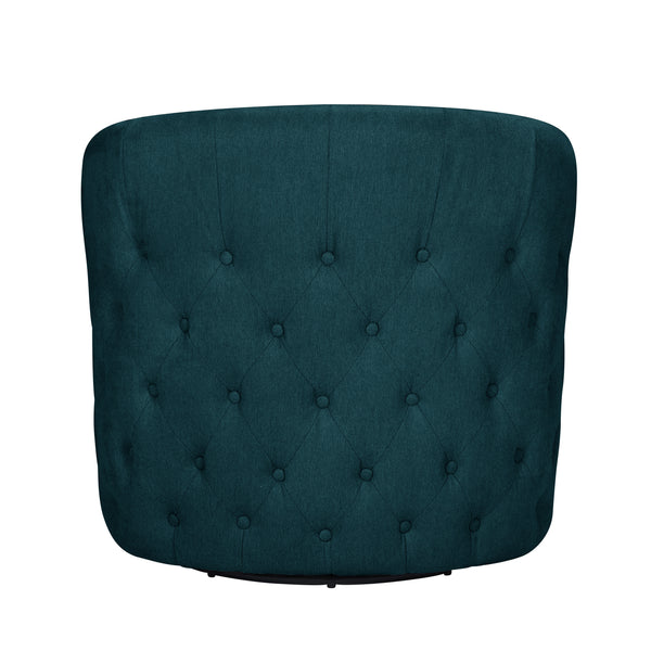 Tolkin Button-Tufted Swivel Club Chair
