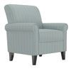 Mosher Traditional Rolled Armchair - Turquoise Stripe