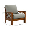Loreen Updated Traditional Armchair with Exposed Wood Frame