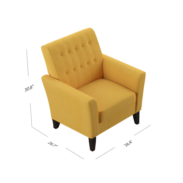 Barger Button-Tufted Modern Armchair
